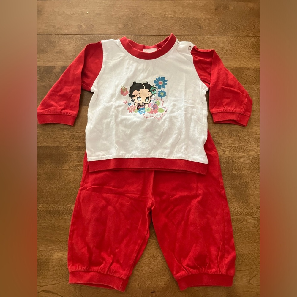 Baby Betty Boop Floral Pajama Set 12 months